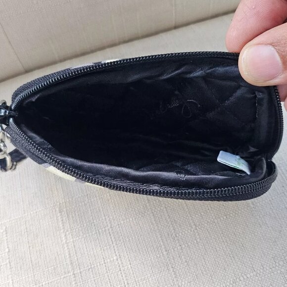 Vera Bradly Women Coin Purse Mini wristlet Wallet Mini Black/White - Picture 6 of 9